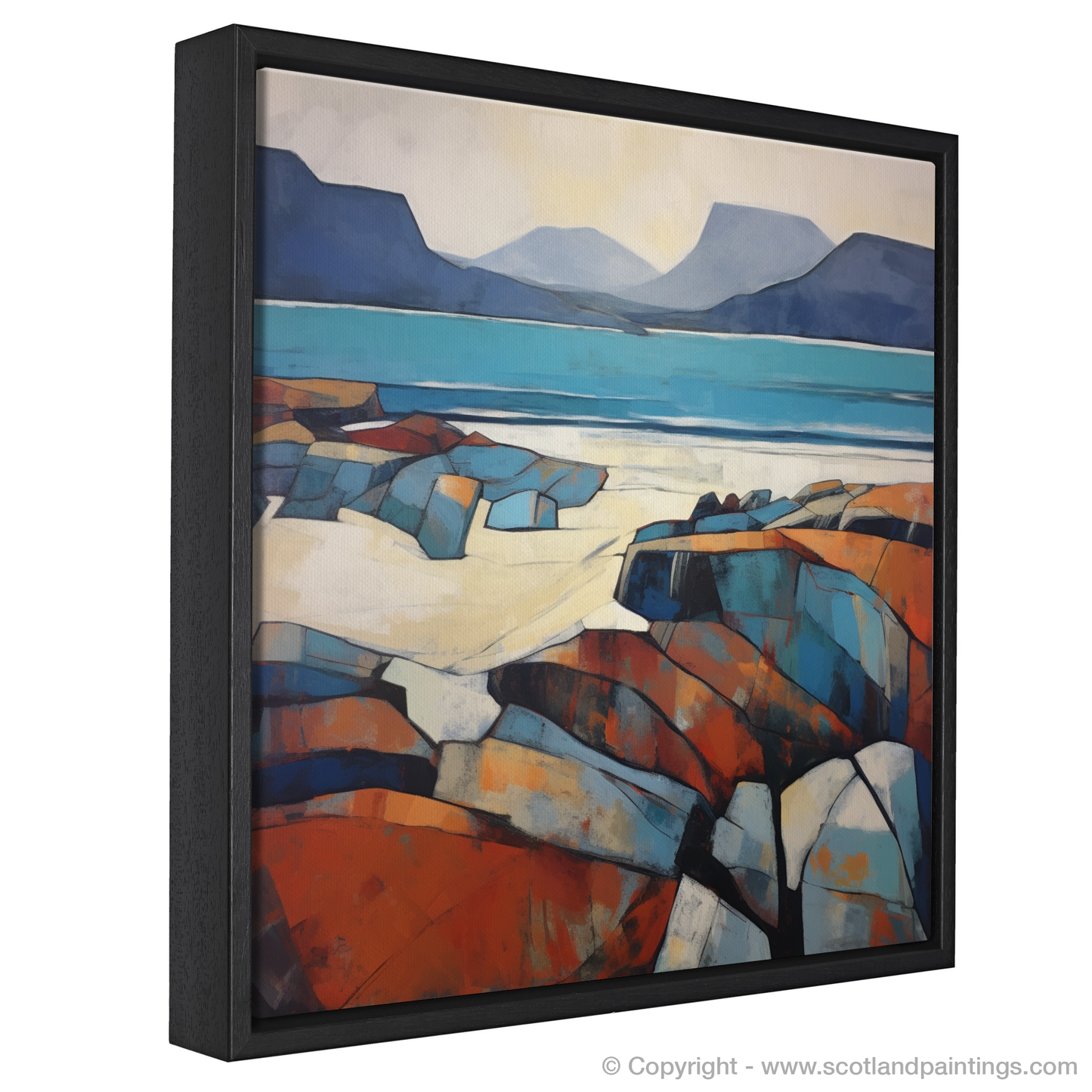 Painting and Art Print of Mellon Udrigle Beach, Wester Ross entitled "Mellon Udrigle Mosaic: An Abstract Ode to Scottish Coves".