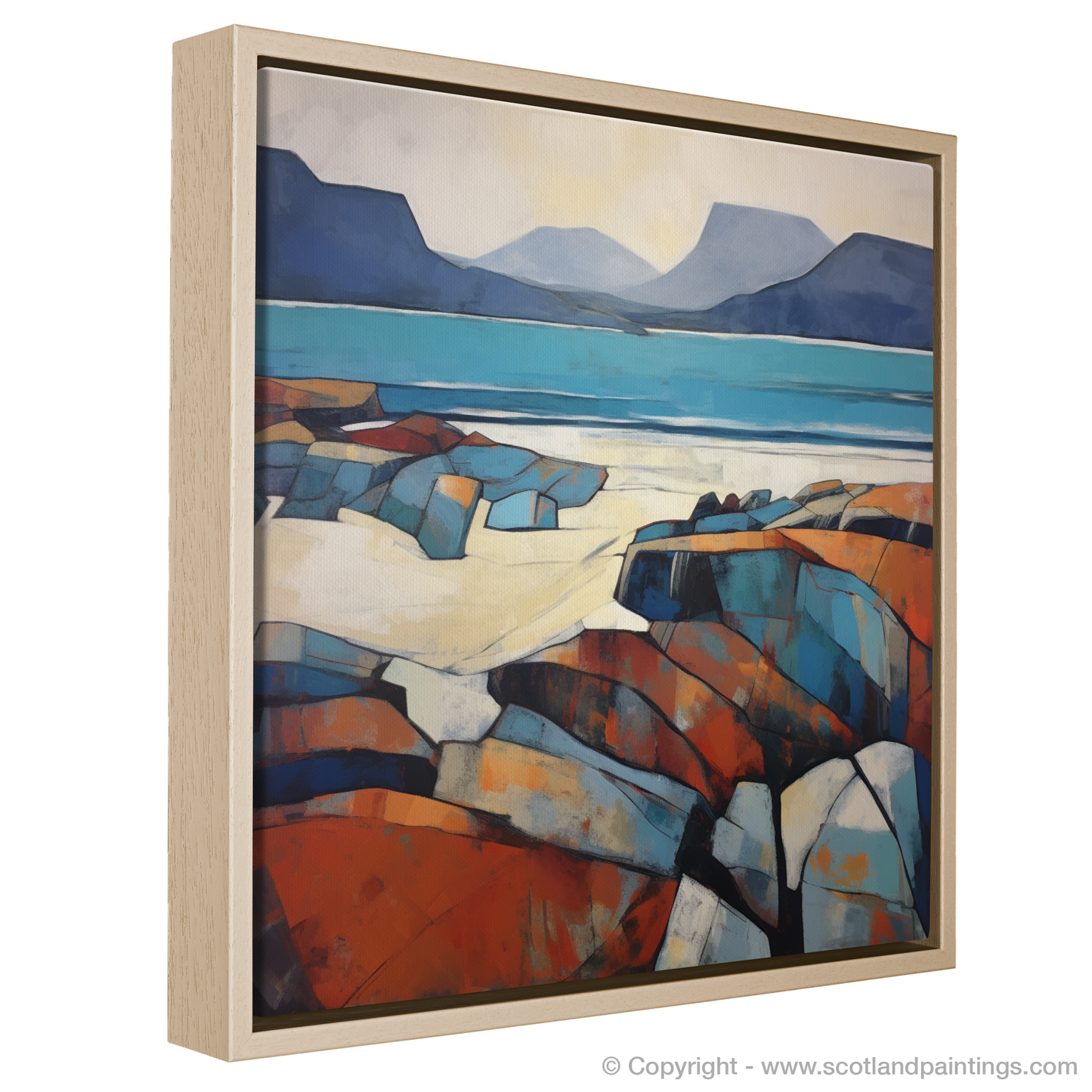 Painting and Art Print of Mellon Udrigle Beach, Wester Ross entitled "Mellon Udrigle Mosaic: An Abstract Ode to Scottish Coves".