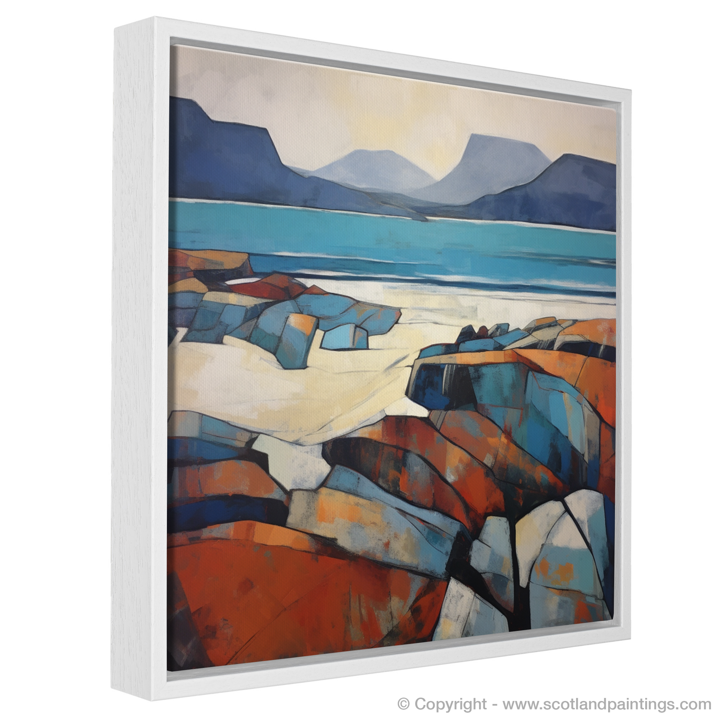 Painting and Art Print of Mellon Udrigle Beach, Wester Ross entitled "Mellon Udrigle Mosaic: An Abstract Ode to Scottish Coves".