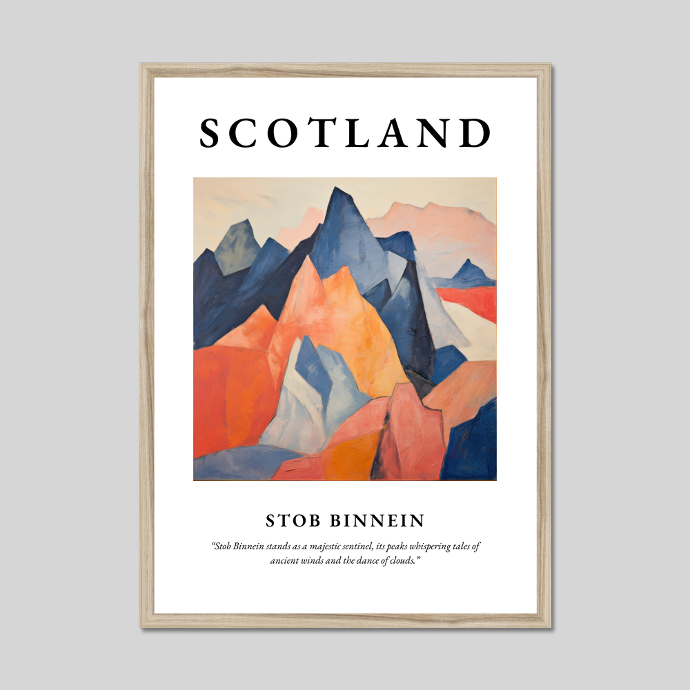 Poster in a natural frame with the word Scotland