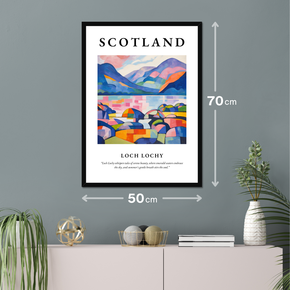 Poster of Loch Lochy hanging on a wall