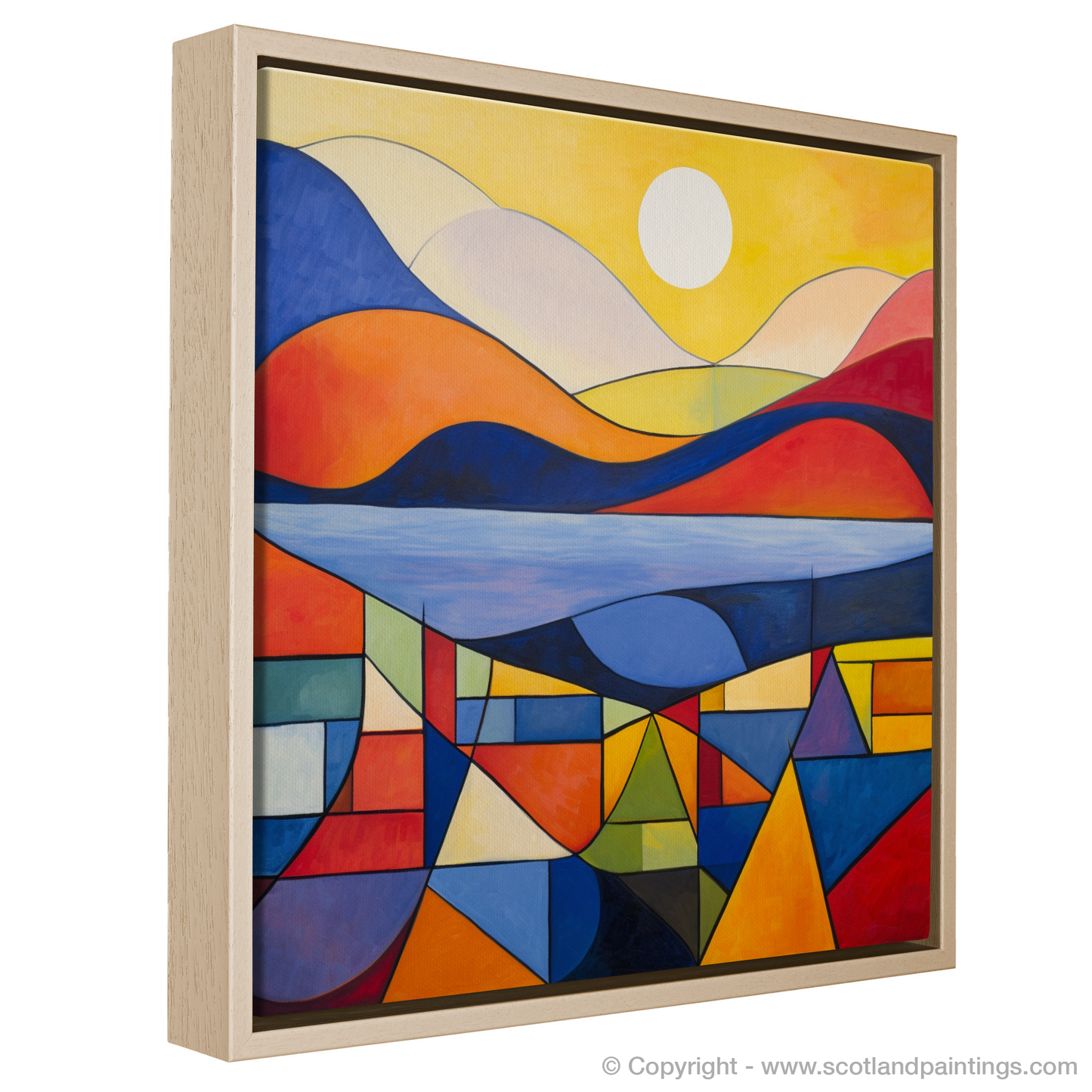 Painting and Art Print of Loch Lochy, Highlands in summer entitled "Abstract Symphony of Loch Lochy Summer".