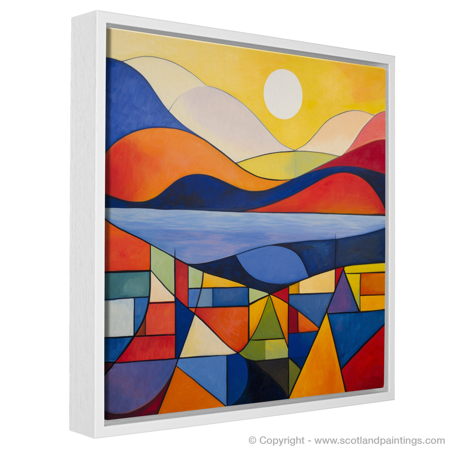 Painting and Art Print of Loch Lochy, Highlands in summer entitled "Abstract Symphony of Loch Lochy Summer".