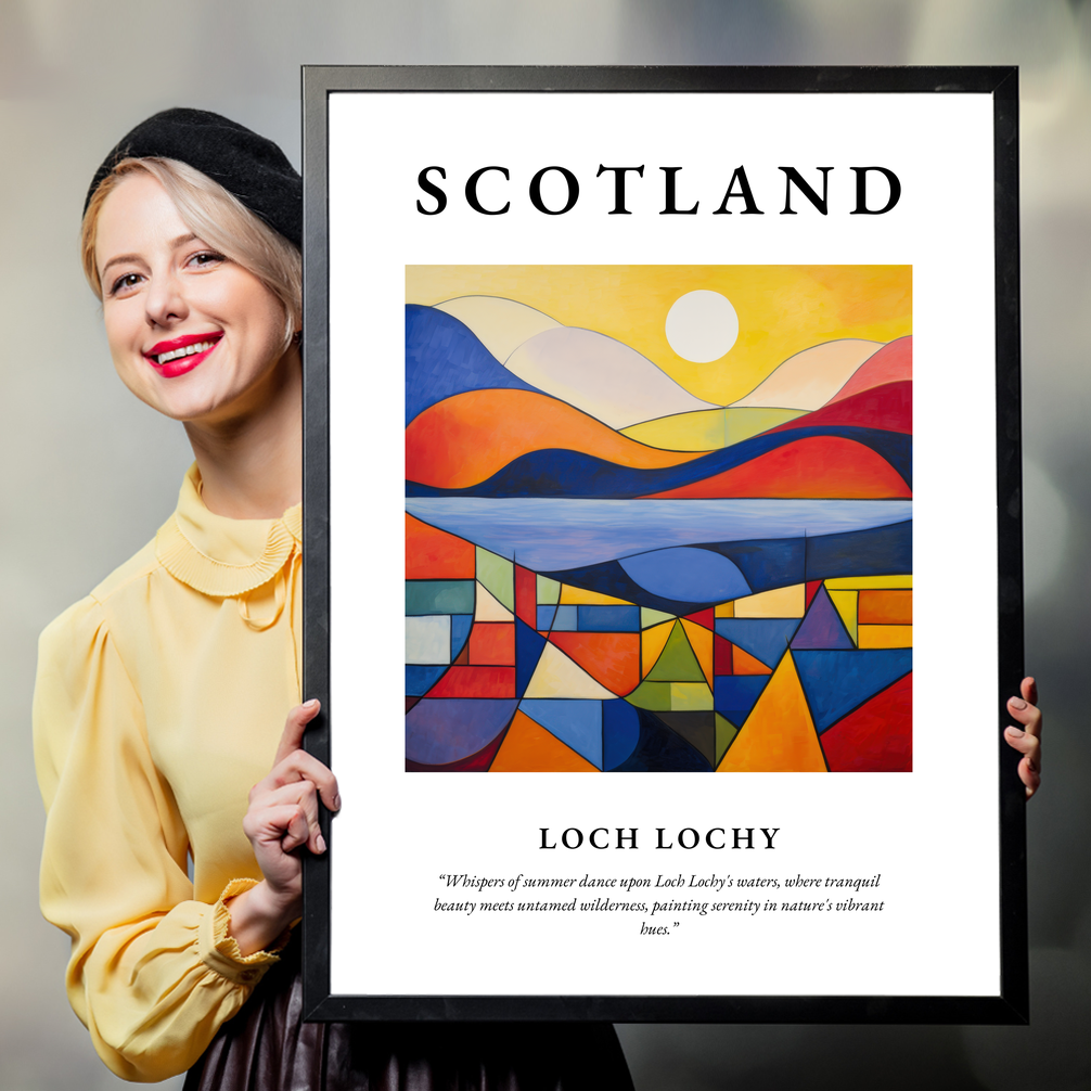 Person holding a poster of Loch Lochy