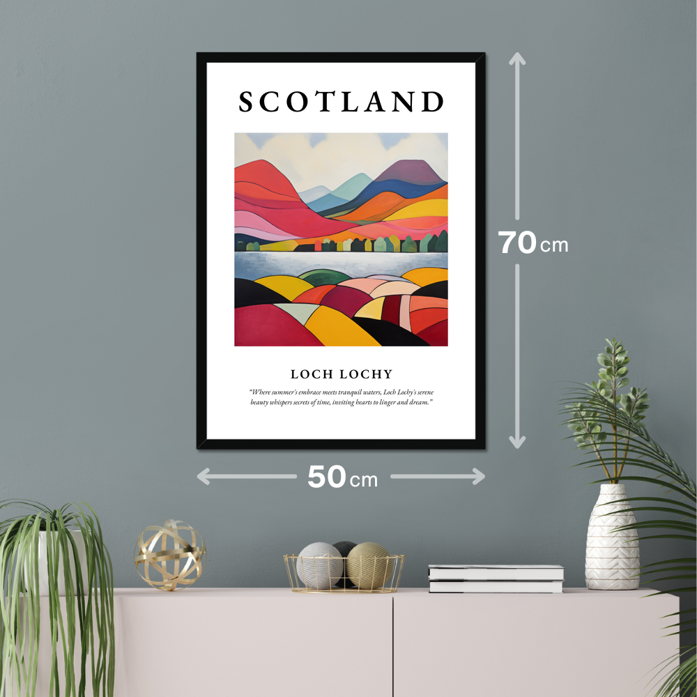 Poster of Loch Lochy hanging on a wall