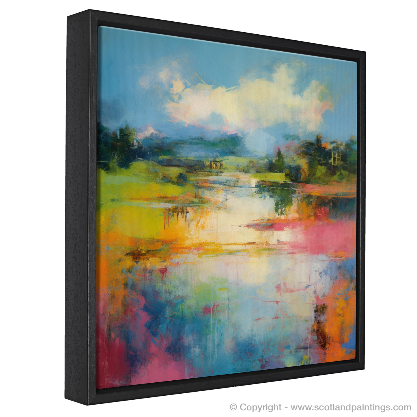 Painting and Art Print of River Ness, Inverness in summer entitled "Summer Serenade on River Ness".