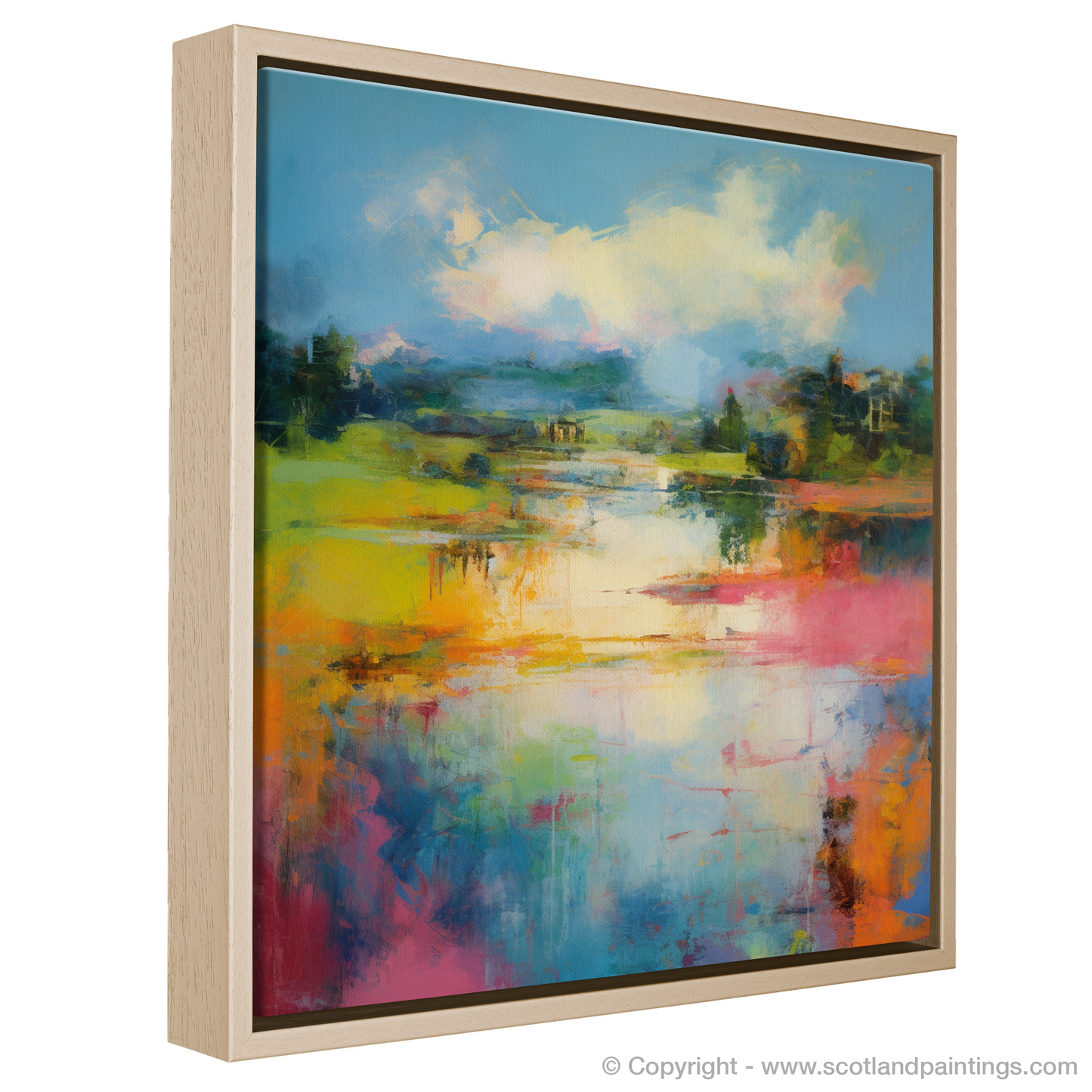 Painting and Art Print of River Ness, Inverness in summer entitled "Summer Serenade on River Ness".