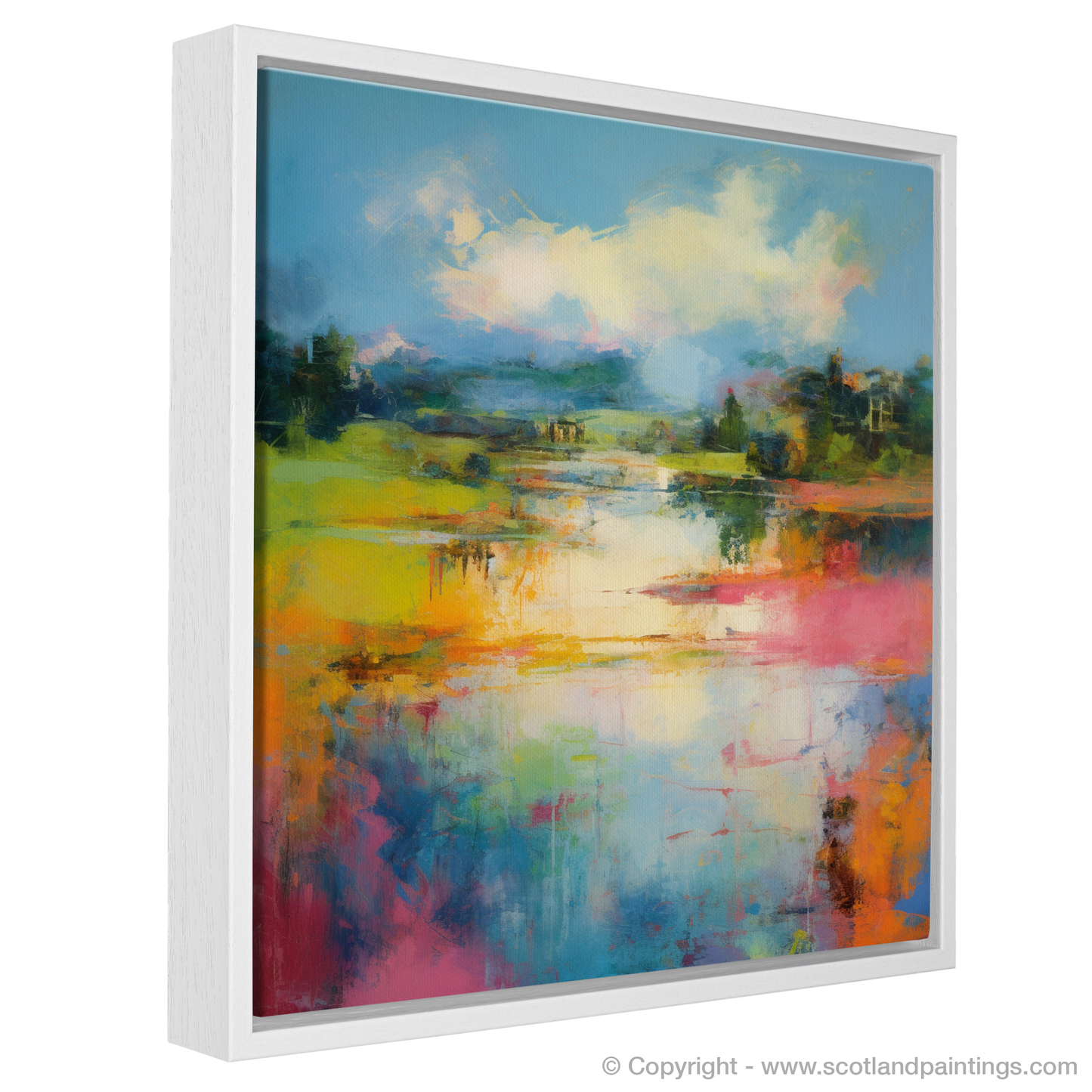 Painting and Art Print of River Ness, Inverness in summer entitled "Summer Serenade on River Ness".