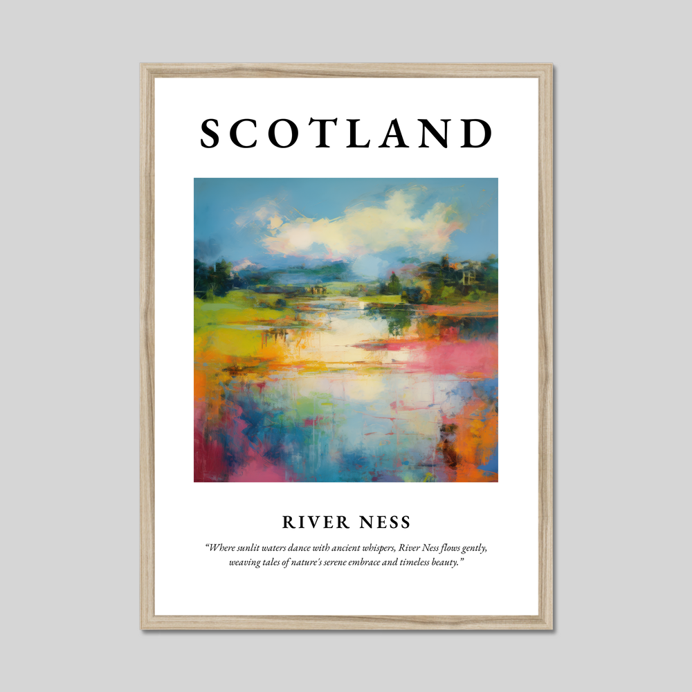 Poster in a natural frame with the word Scotland