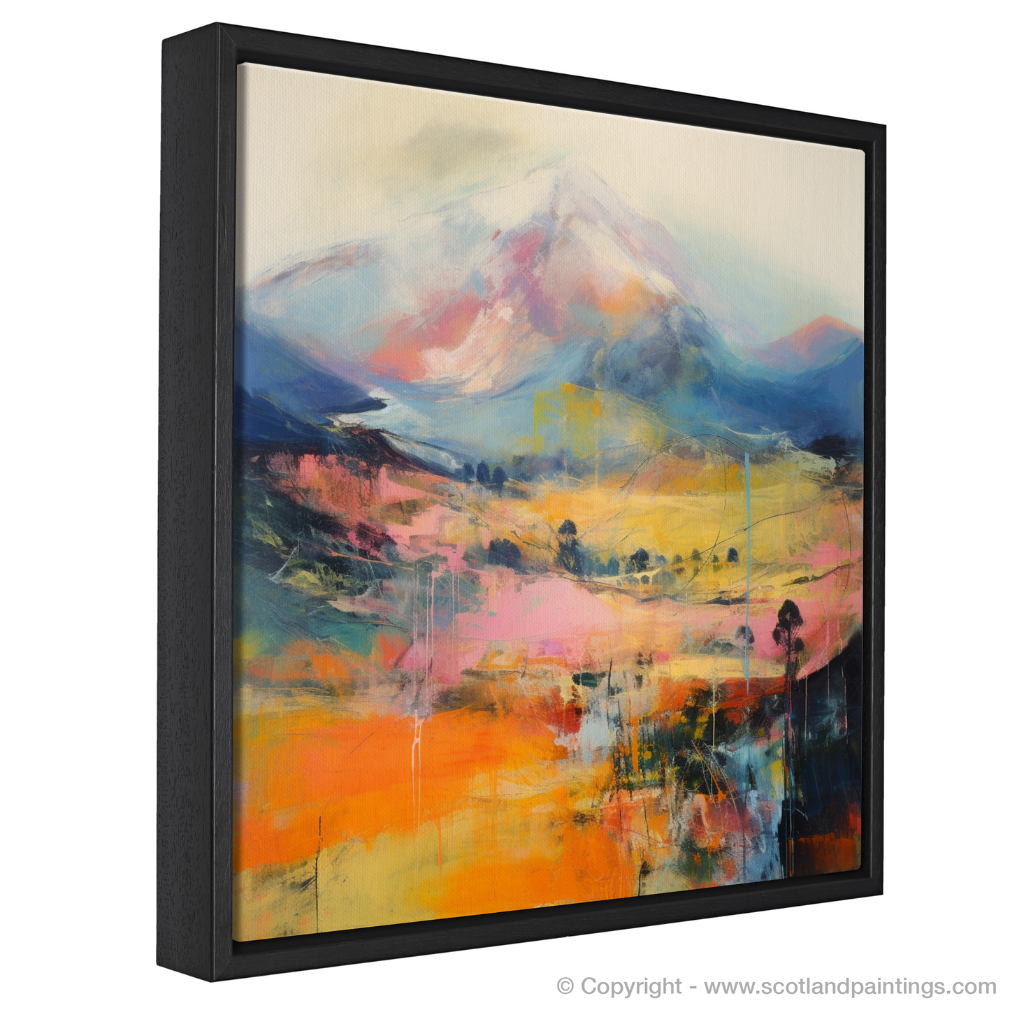 Painting and Art Print of Ben Lawers, Perth and Kinross entitled "Captivating Ben Lawers: An Abstract Expressionist Tribute to Scottish Highlands".