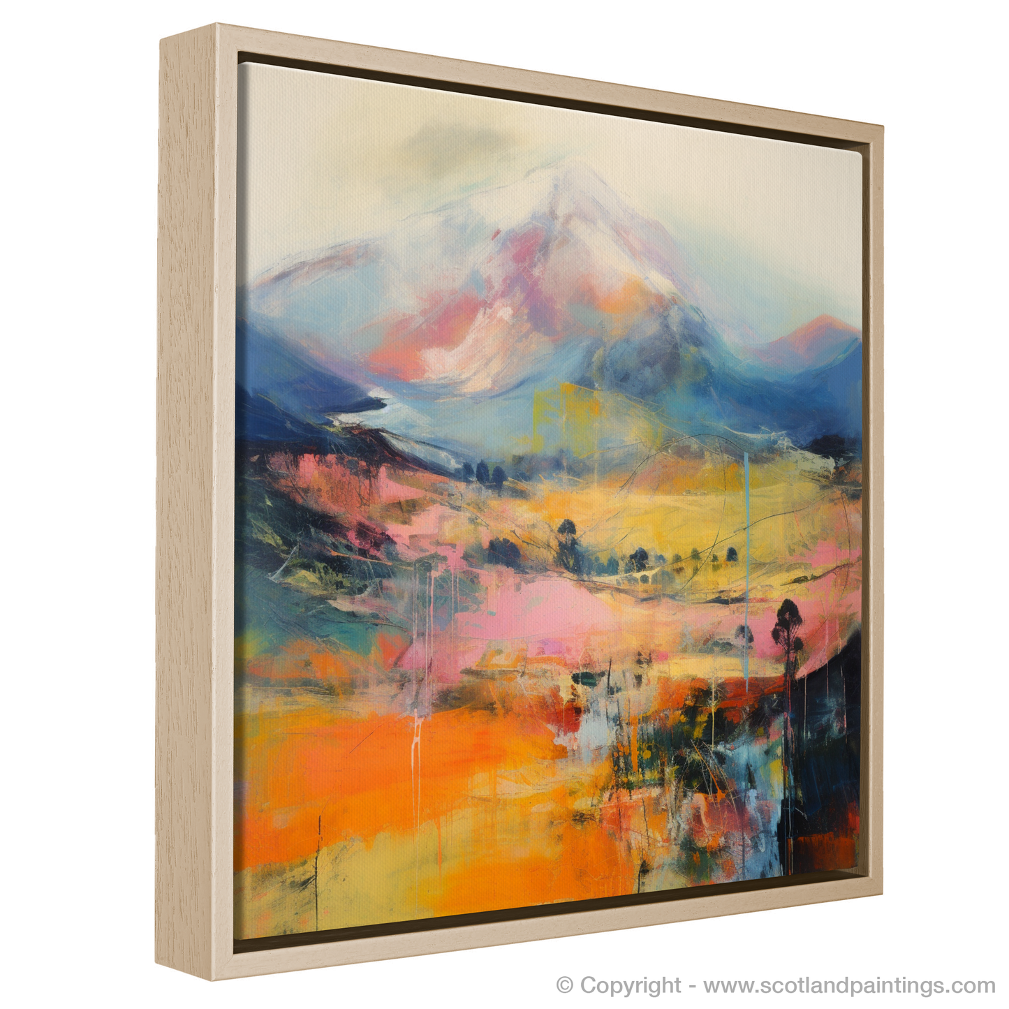 Painting and Art Print of Ben Lawers, Perth and Kinross entitled "Captivating Ben Lawers: An Abstract Expressionist Tribute to Scottish Highlands".