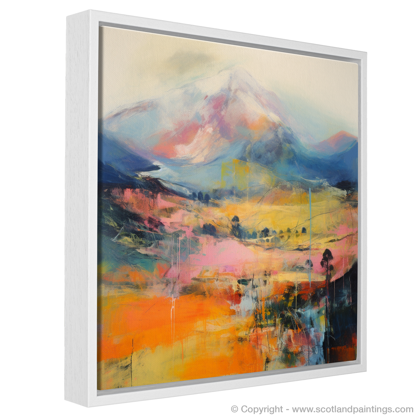 Painting and Art Print of Ben Lawers, Perth and Kinross entitled "Captivating Ben Lawers: An Abstract Expressionist Tribute to Scottish Highlands".