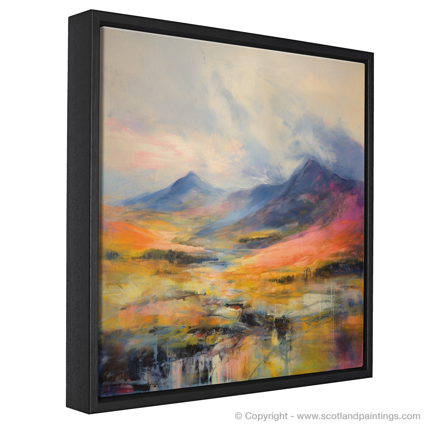 Painting and Art Print of Ben Lawers, Perth and Kinross entitled "Ben Lawers: A Dance of Colour and Wilderness".