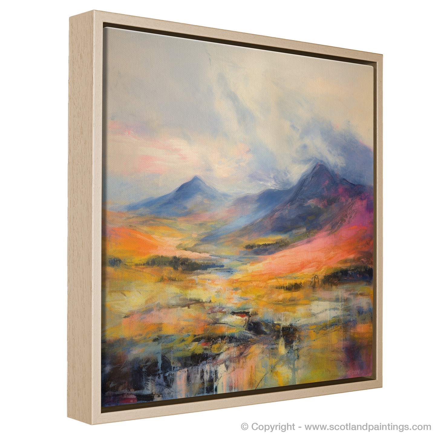 Painting and Art Print of Ben Lawers, Perth and Kinross entitled "Ben Lawers: A Dance of Colour and Wilderness".