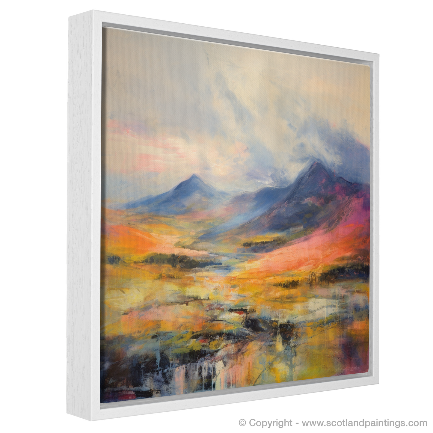 Painting and Art Print of Ben Lawers, Perth and Kinross entitled "Ben Lawers: A Dance of Colour and Wilderness".