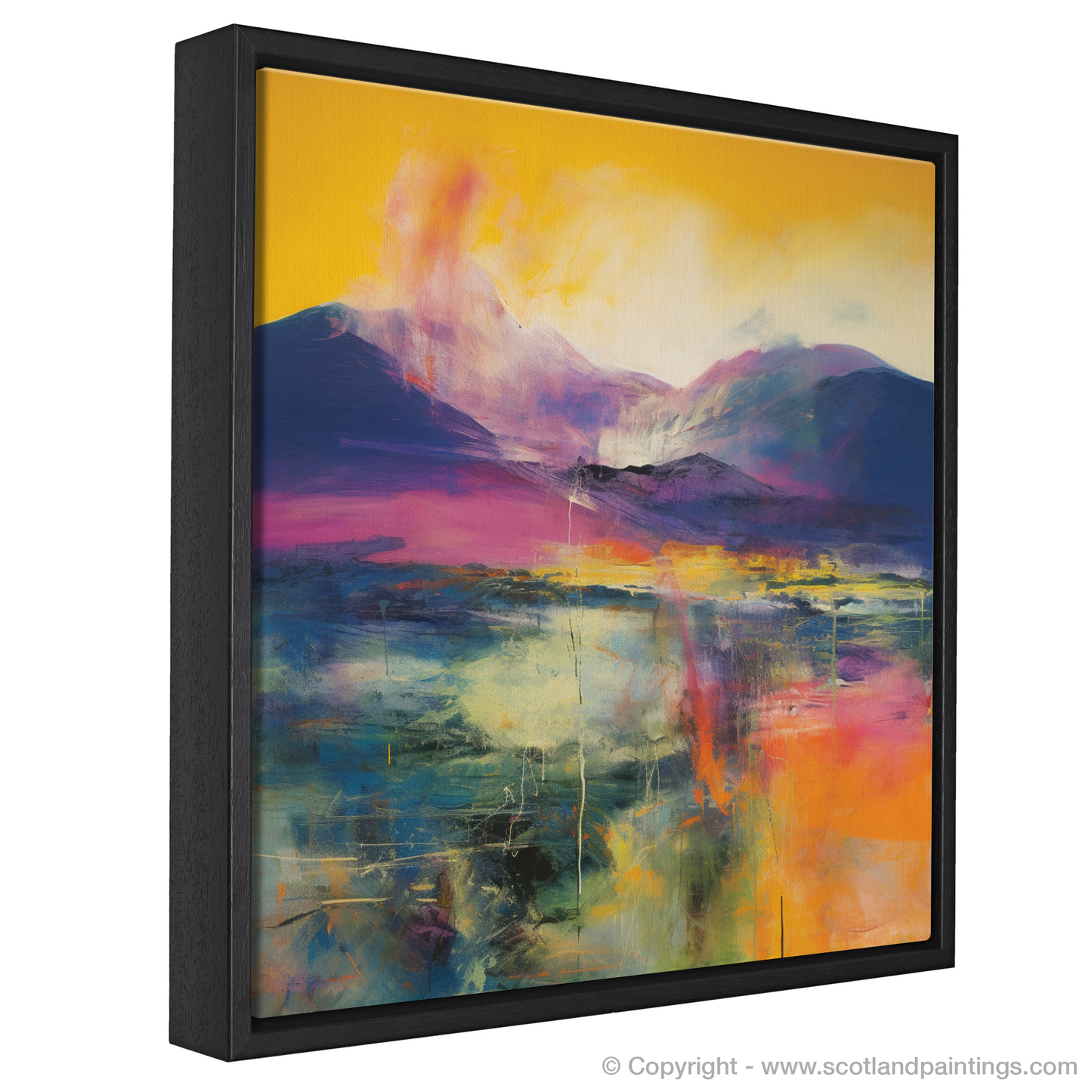 Painting and Art Print of Ben Lawers, Perth and Kinross entitled "Ben Lawers: Abstract Symphony of Scottish Grandeur".