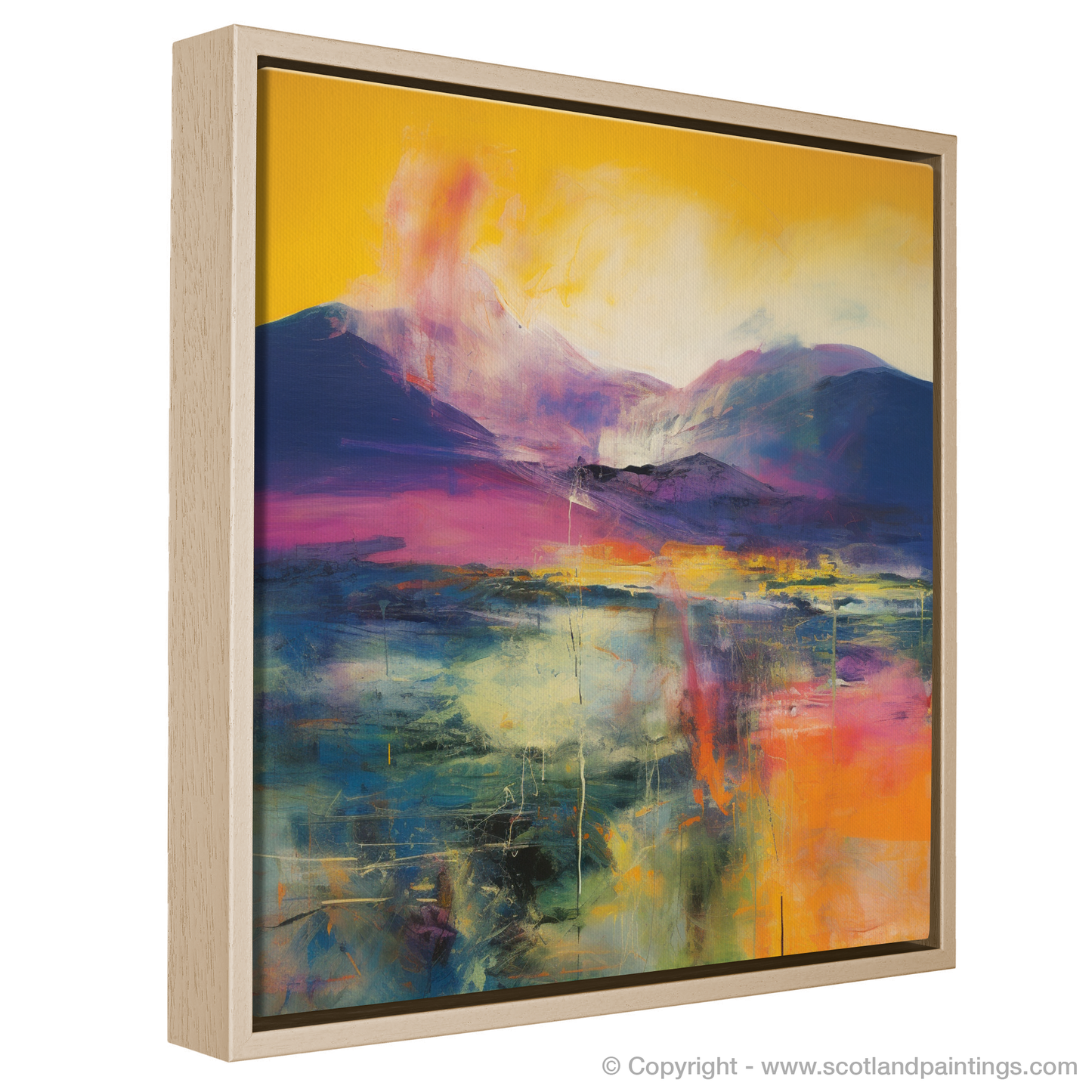 Painting and Art Print of Ben Lawers, Perth and Kinross entitled "Ben Lawers: Abstract Symphony of Scottish Grandeur".