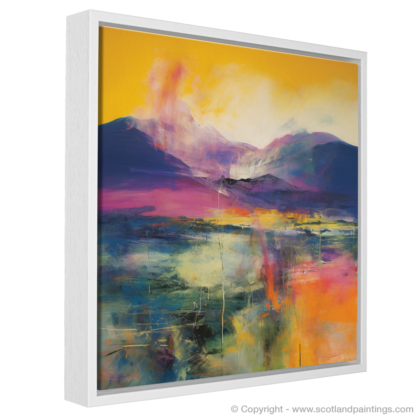 Painting and Art Print of Ben Lawers, Perth and Kinross entitled "Ben Lawers: Abstract Symphony of Scottish Grandeur".