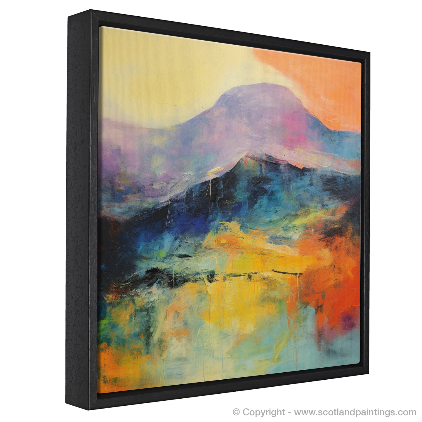 Painting and Art Print of Ben Lawers, Perth and Kinross entitled "Majestic Dance of Ben Lawers: An Abstract Expressionist Tribute".