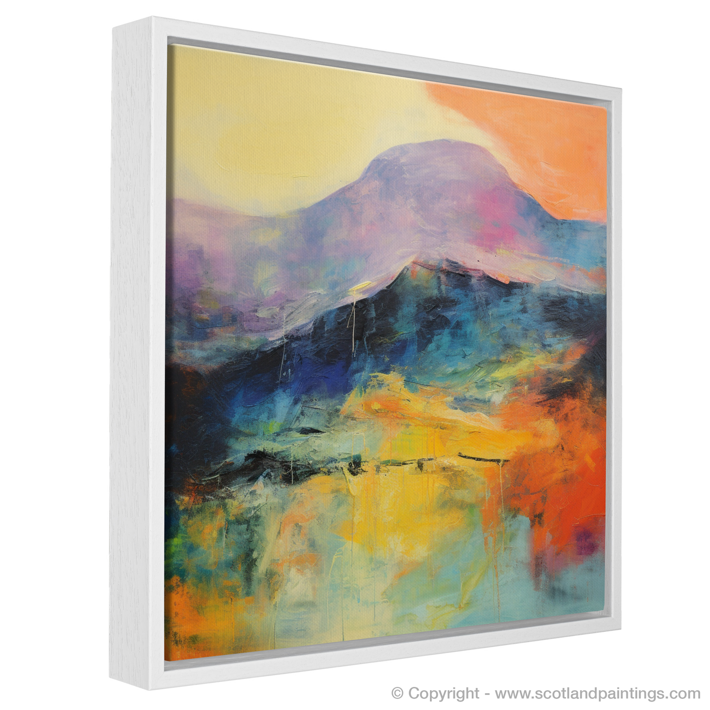 Painting and Art Print of Ben Lawers, Perth and Kinross entitled "Majestic Dance of Ben Lawers: An Abstract Expressionist Tribute".