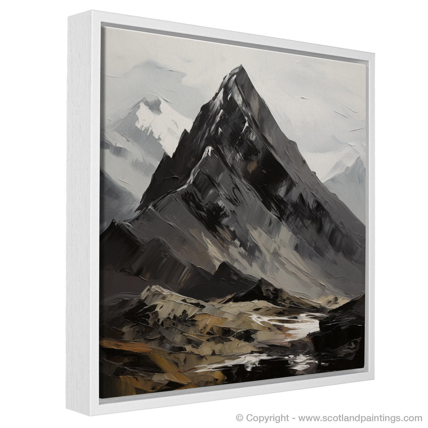 Painting and Art Print of Sgurr Dearg, Highlands entitled "Sgurr Dearg Unleashed: An Expressionist Ode to the Highlands".