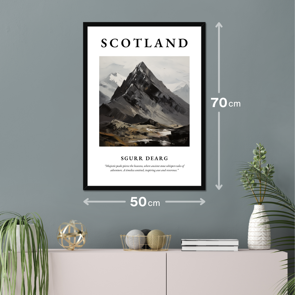 Poster of Sgurr Dearg hanging on a wall