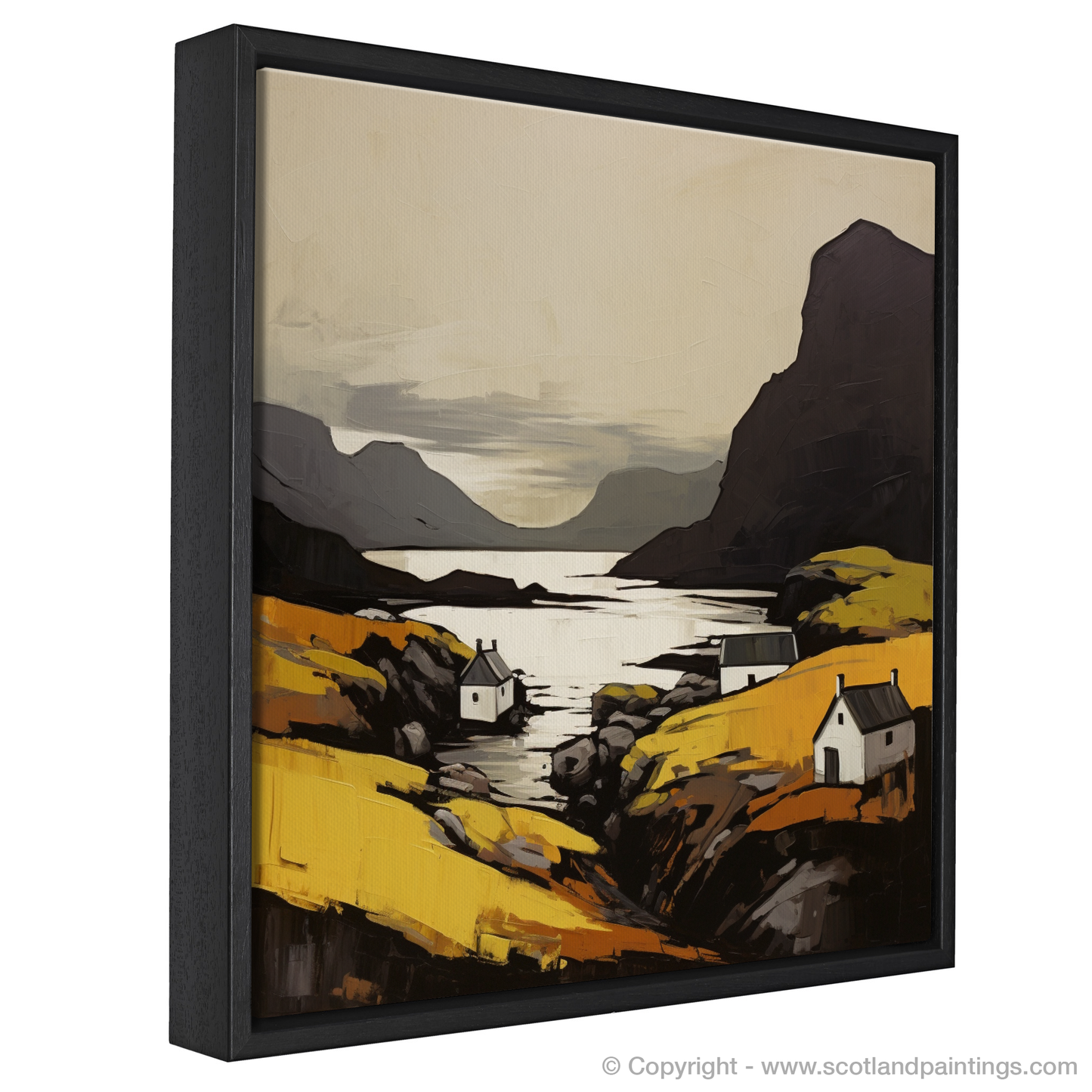 Painting and Art Print of Isle of Raasay, Inner Hebrides entitled "Isle of Raasay: An Expressionist Ode to Rugged Beauty".