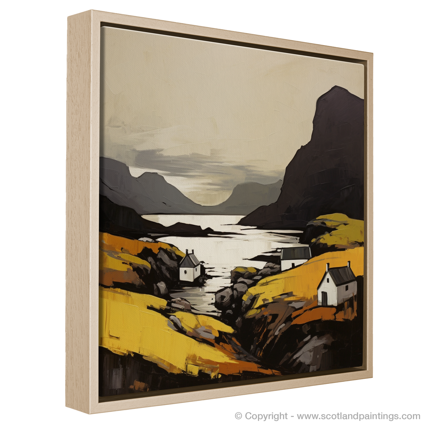 Painting and Art Print of Isle of Raasay, Inner Hebrides entitled "Isle of Raasay: An Expressionist Ode to Rugged Beauty".