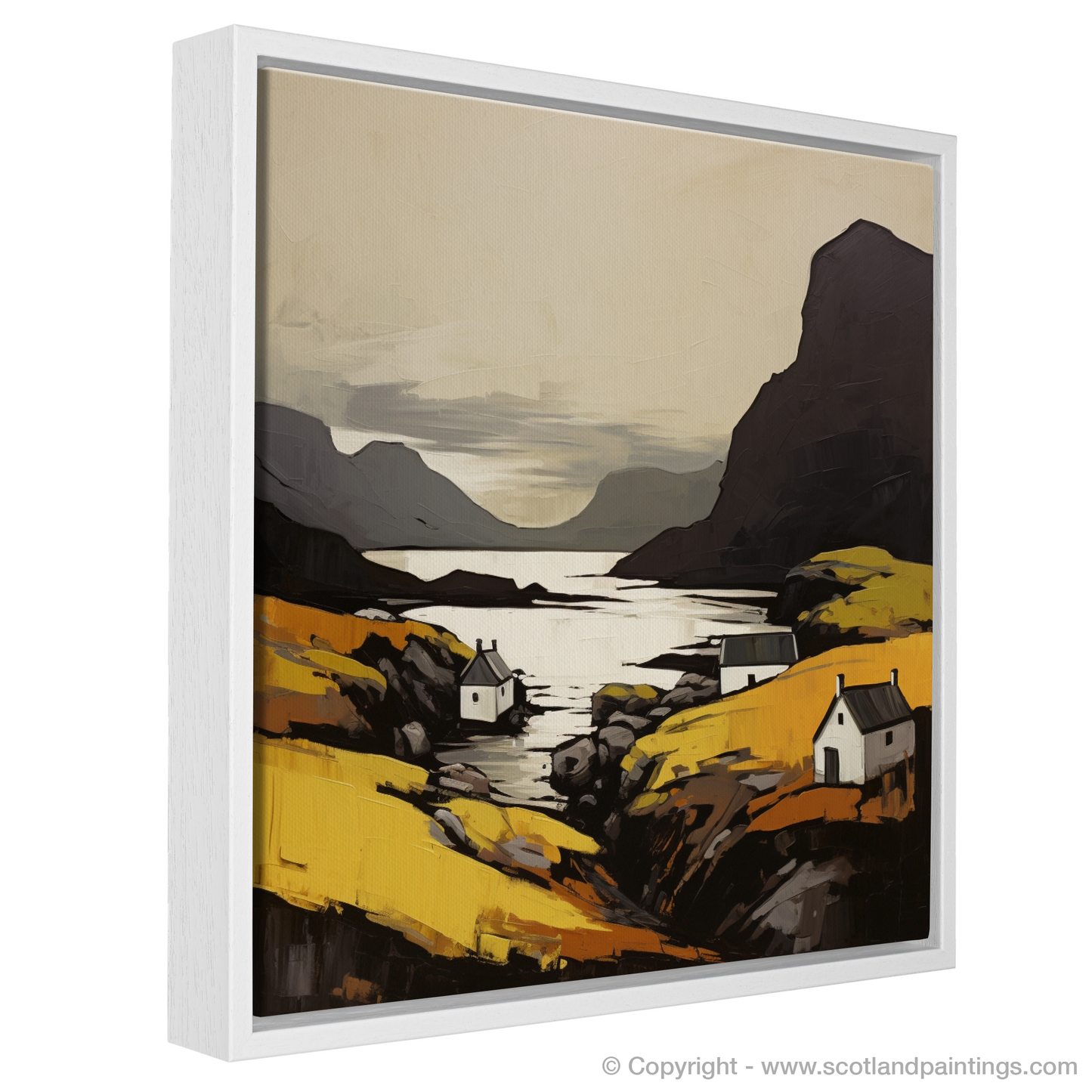 Painting and Art Print of Isle of Raasay, Inner Hebrides entitled "Isle of Raasay: An Expressionist Ode to Rugged Beauty".