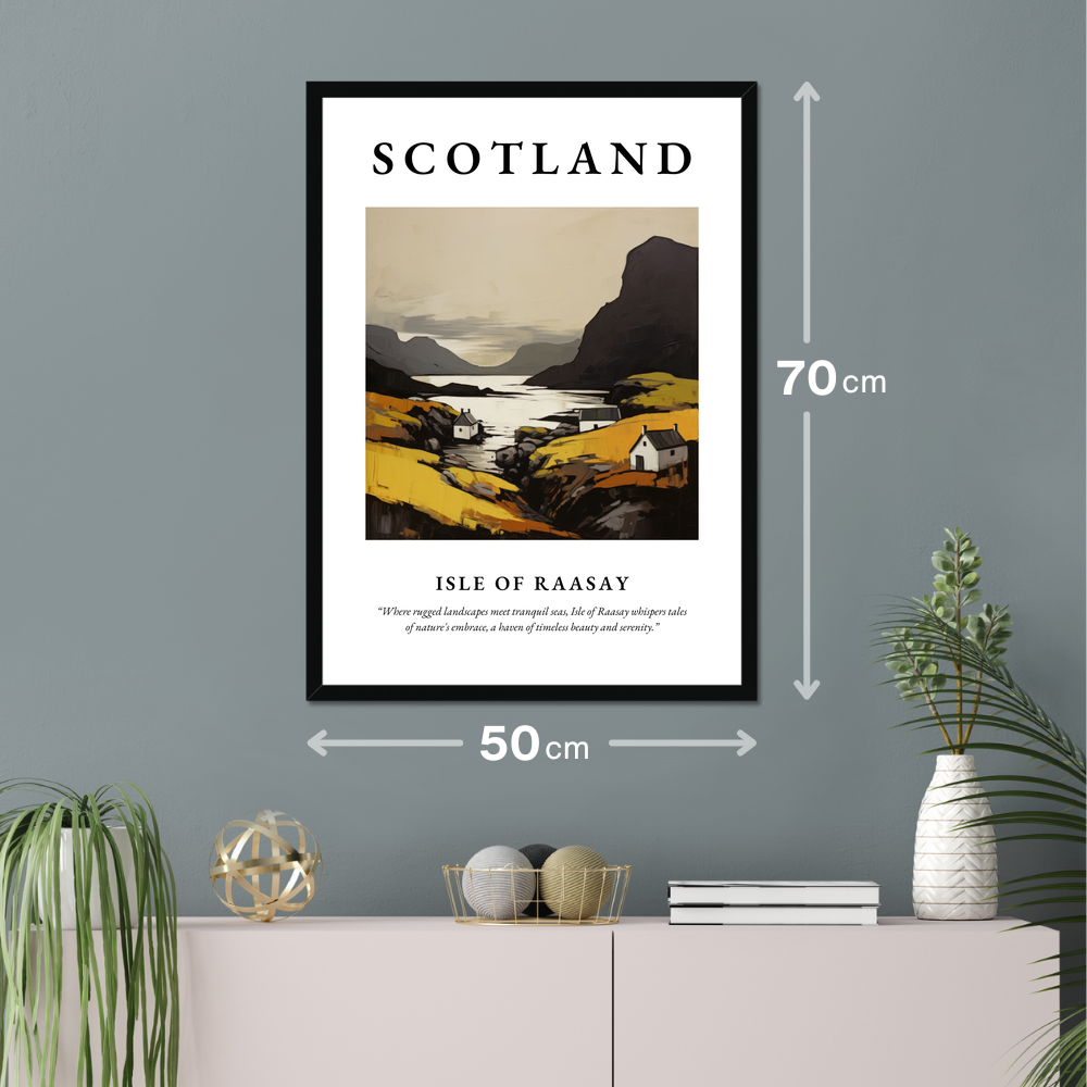 Poster of Isle of Raasay hanging on a wall