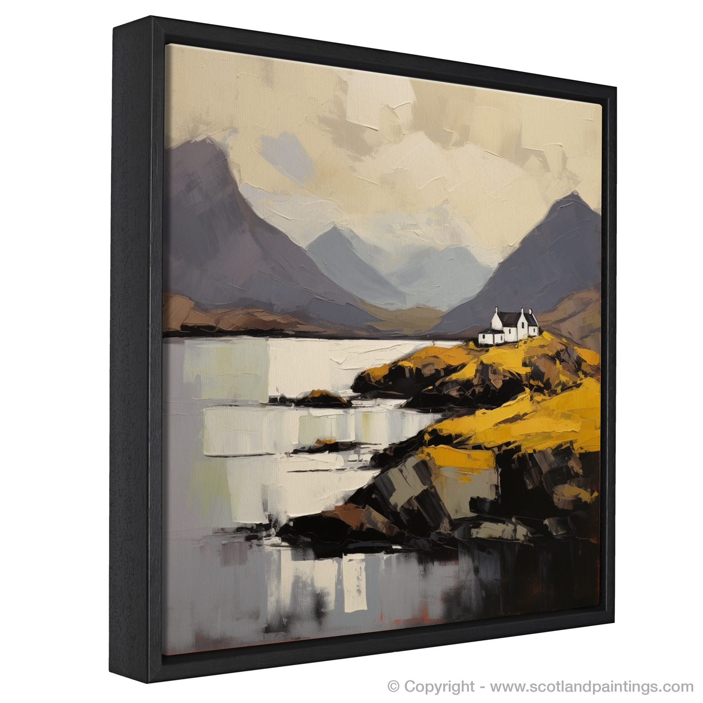 Painting and Art Print of Isle of Raasay, Inner Hebrides entitled "Isle of Raasay's Rugged Enchantment: An Expressionist Tribute".