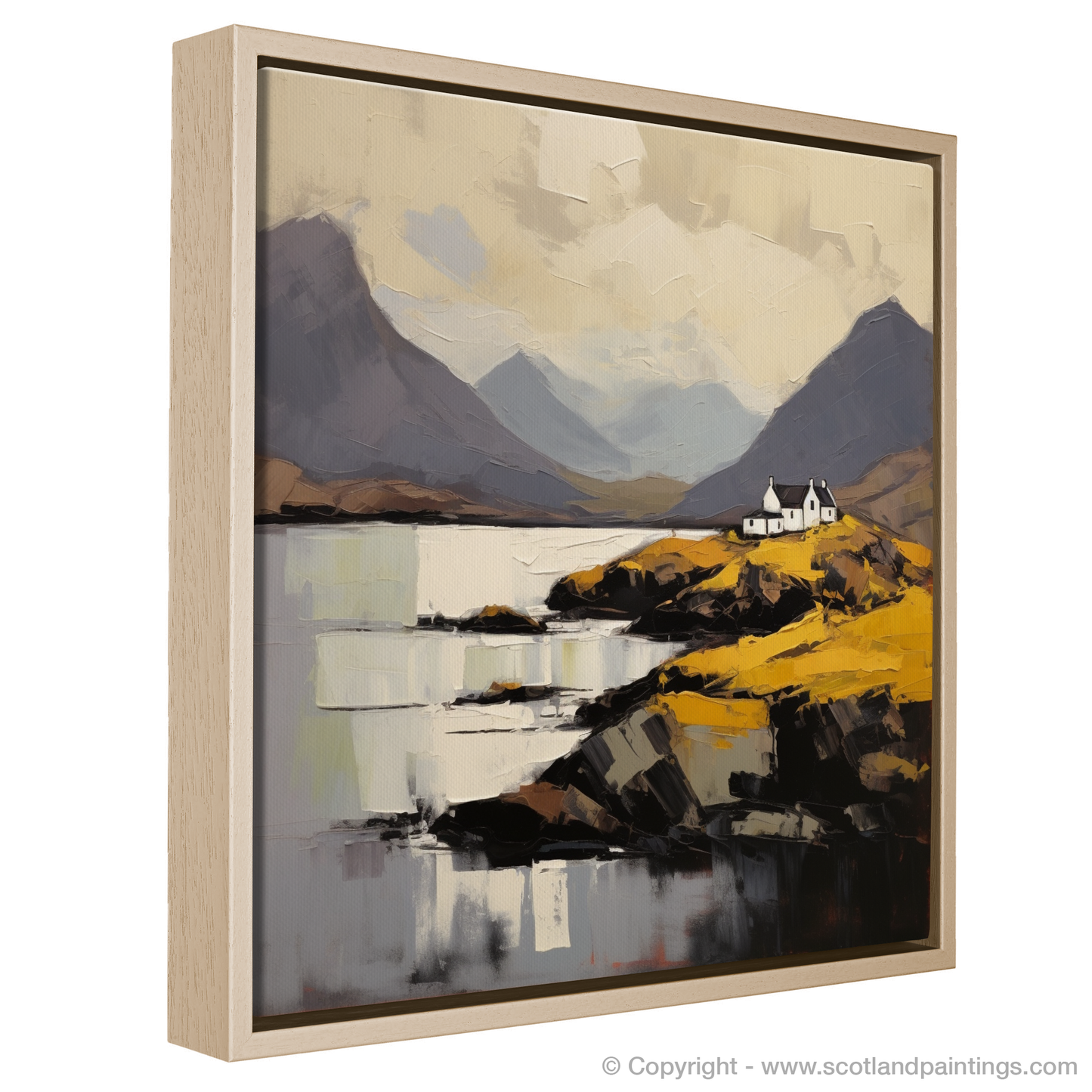 Painting and Art Print of Isle of Raasay, Inner Hebrides entitled "Isle of Raasay's Rugged Enchantment: An Expressionist Tribute".