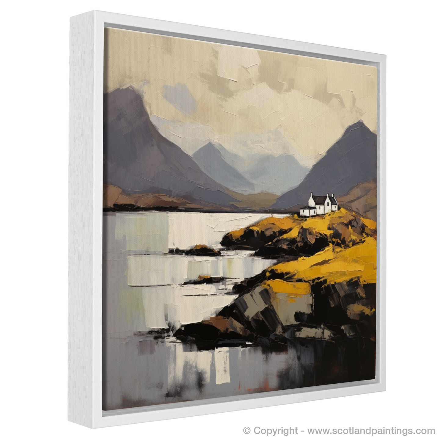 Painting and Art Print of Isle of Raasay, Inner Hebrides entitled "Isle of Raasay's Rugged Enchantment: An Expressionist Tribute".