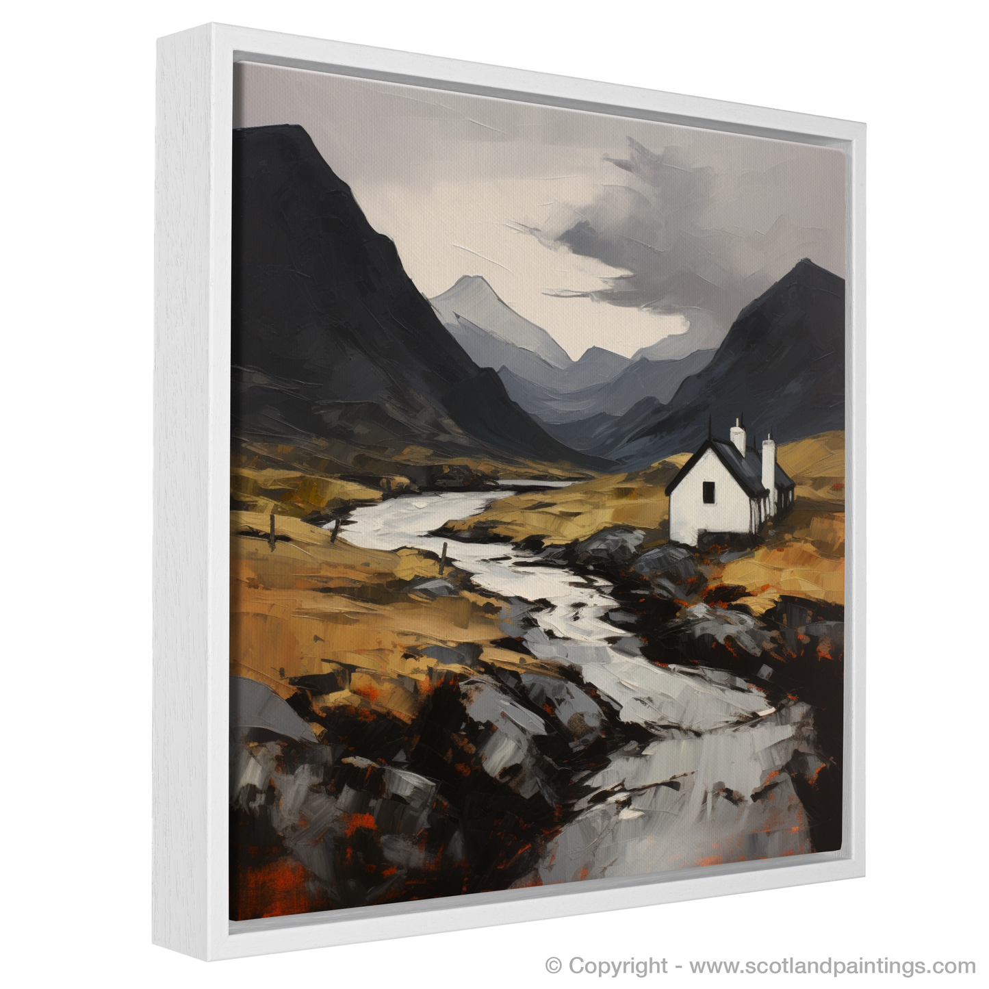 Painting and Art Print of Creag Leacach entitled "Majestic Wilds of Creag Leacach: An Expressionist Ode".