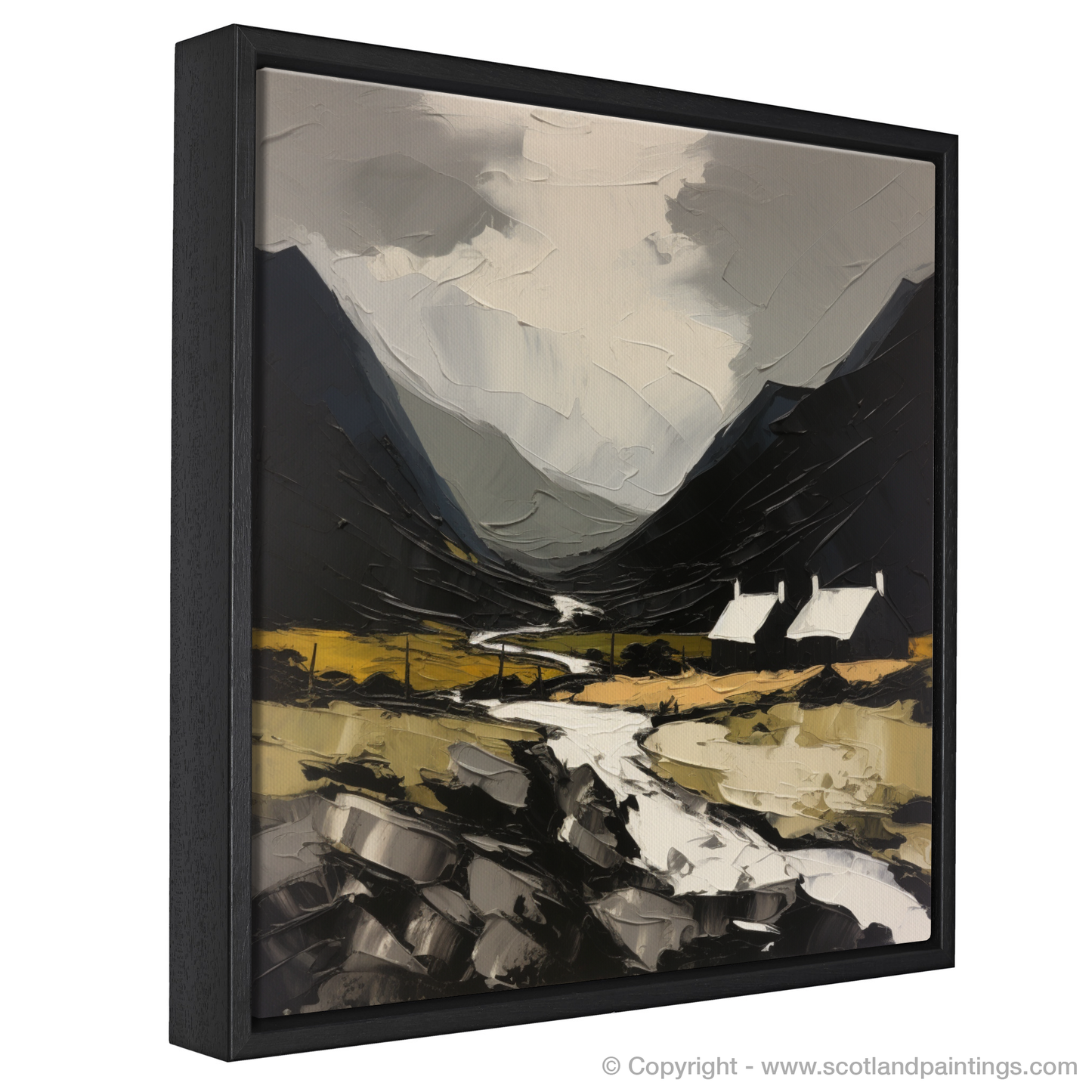 Painting and Art Print of Creag Leacach entitled "Majestic Creag Leacach: An Expressionist Interpretation".