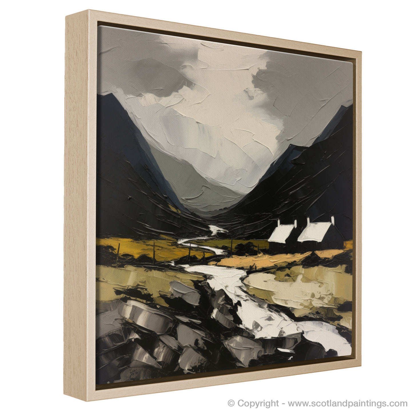 Painting and Art Print of Creag Leacach entitled "Majestic Creag Leacach: An Expressionist Interpretation".