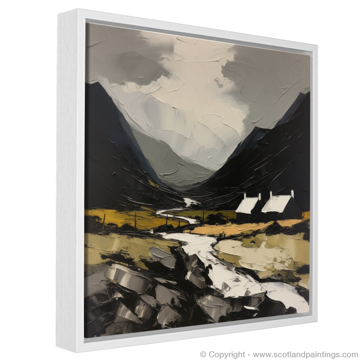 Painting and Art Print of Creag Leacach entitled "Majestic Creag Leacach: An Expressionist Interpretation".