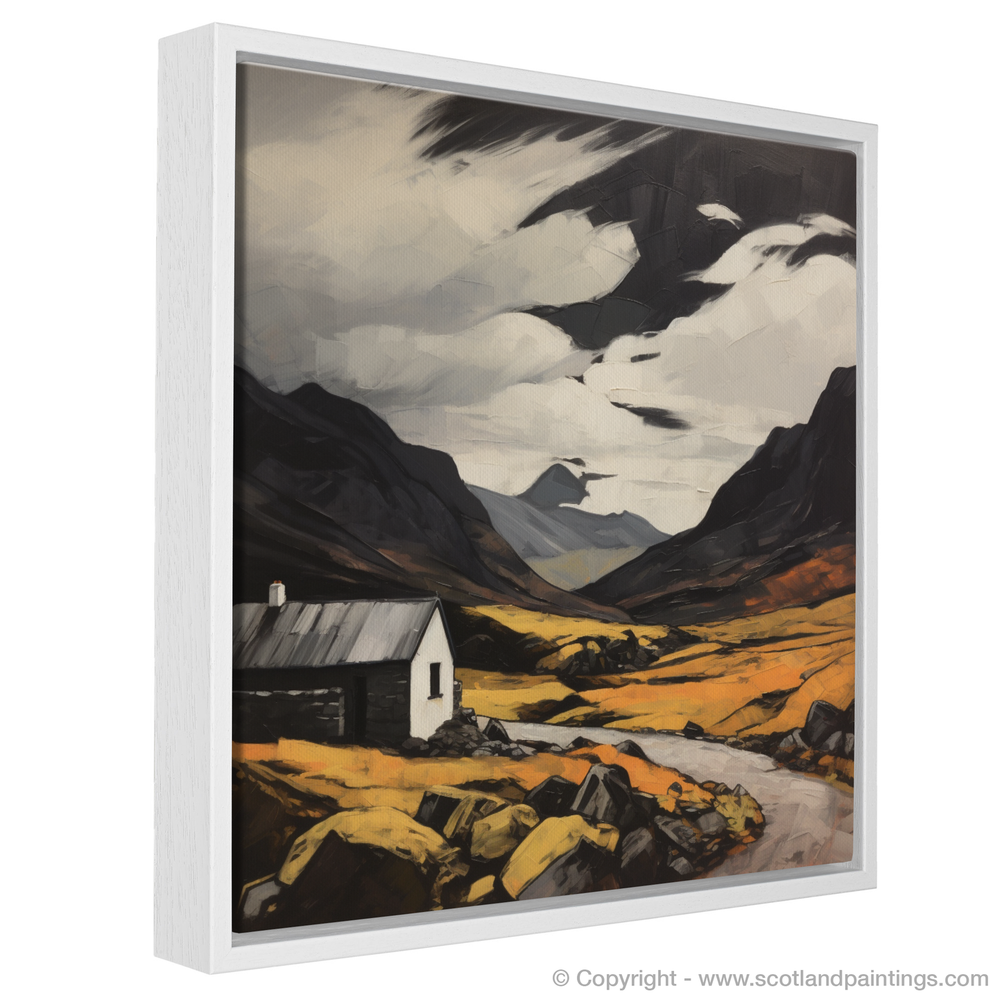 Painting and Art Print of Creag Leacach entitled "Majesty of Creag Leacach: An Expressionist Homage to Scottish Munros".