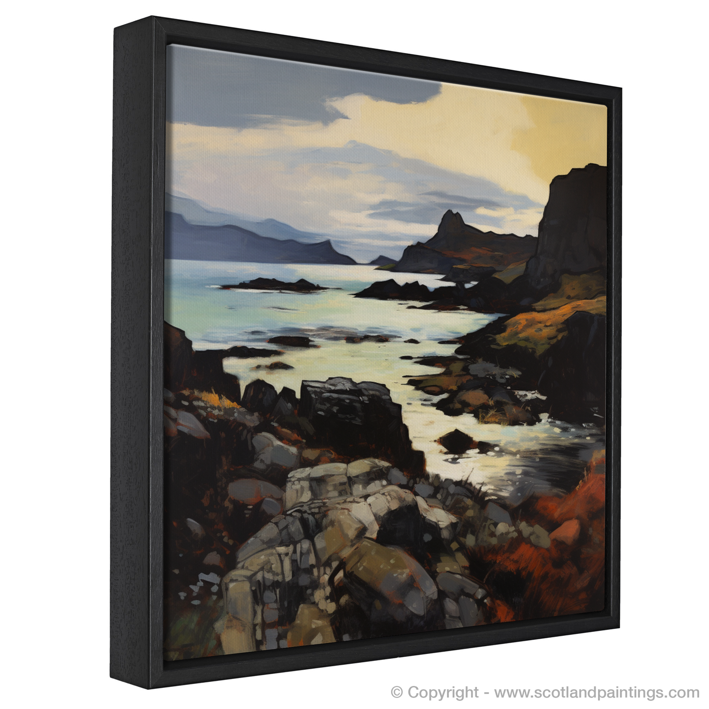 Painting and Art Print of Isle of Canna, Inner Hebrides entitled "Isle of Canna's Untamed Essence".