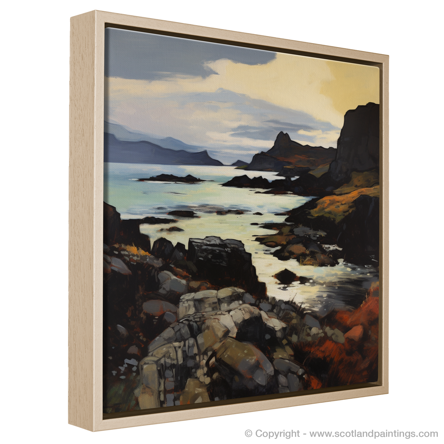 Painting and Art Print of Isle of Canna, Inner Hebrides entitled "Isle of Canna's Untamed Essence".