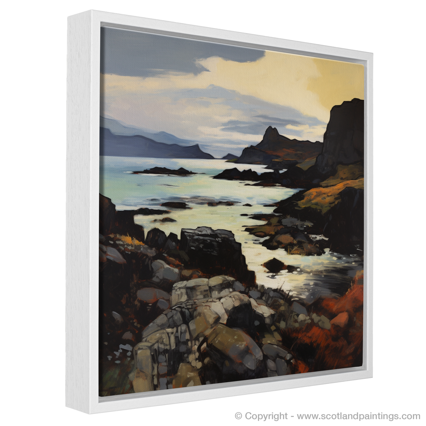 Painting and Art Print of Isle of Canna, Inner Hebrides entitled "Isle of Canna's Untamed Essence".