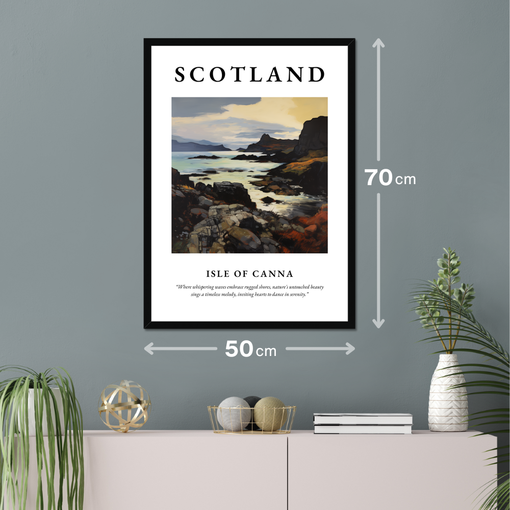 Poster of Isle of Canna hanging on a wall