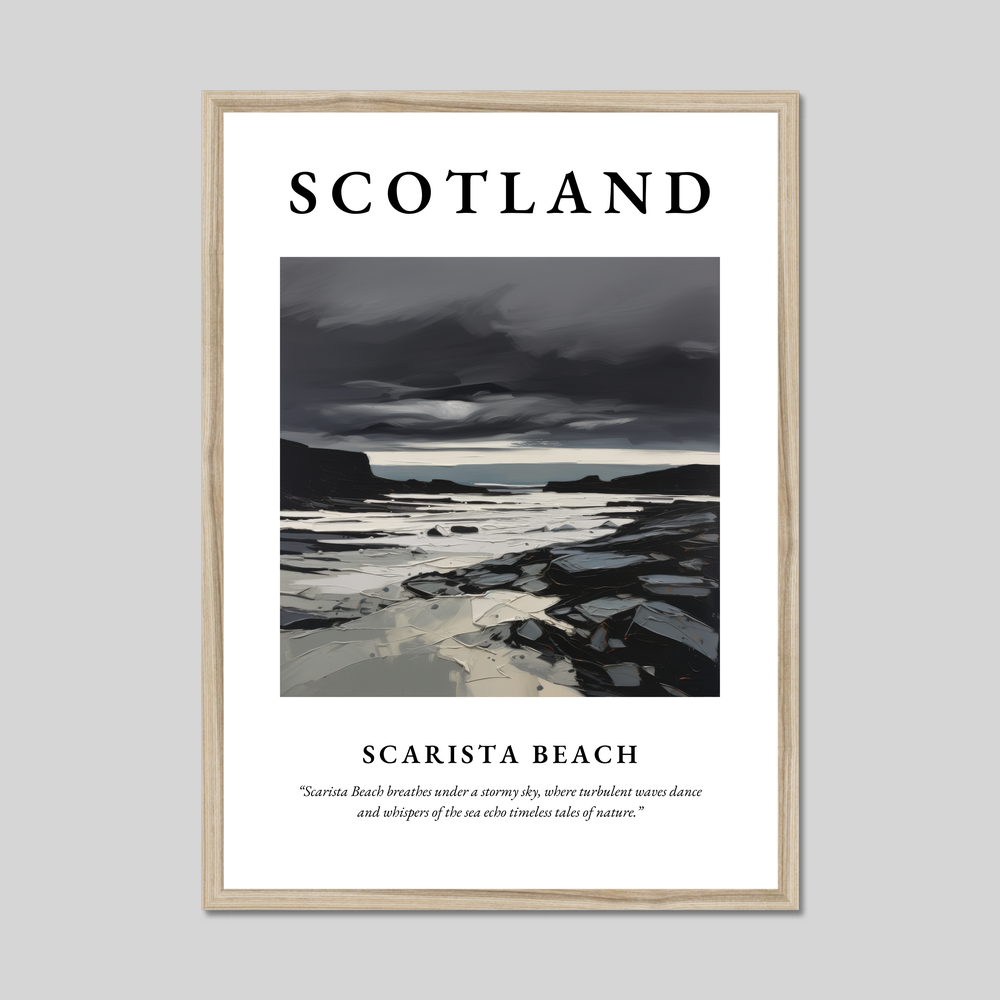 Poster in a natural frame with the word Scotland