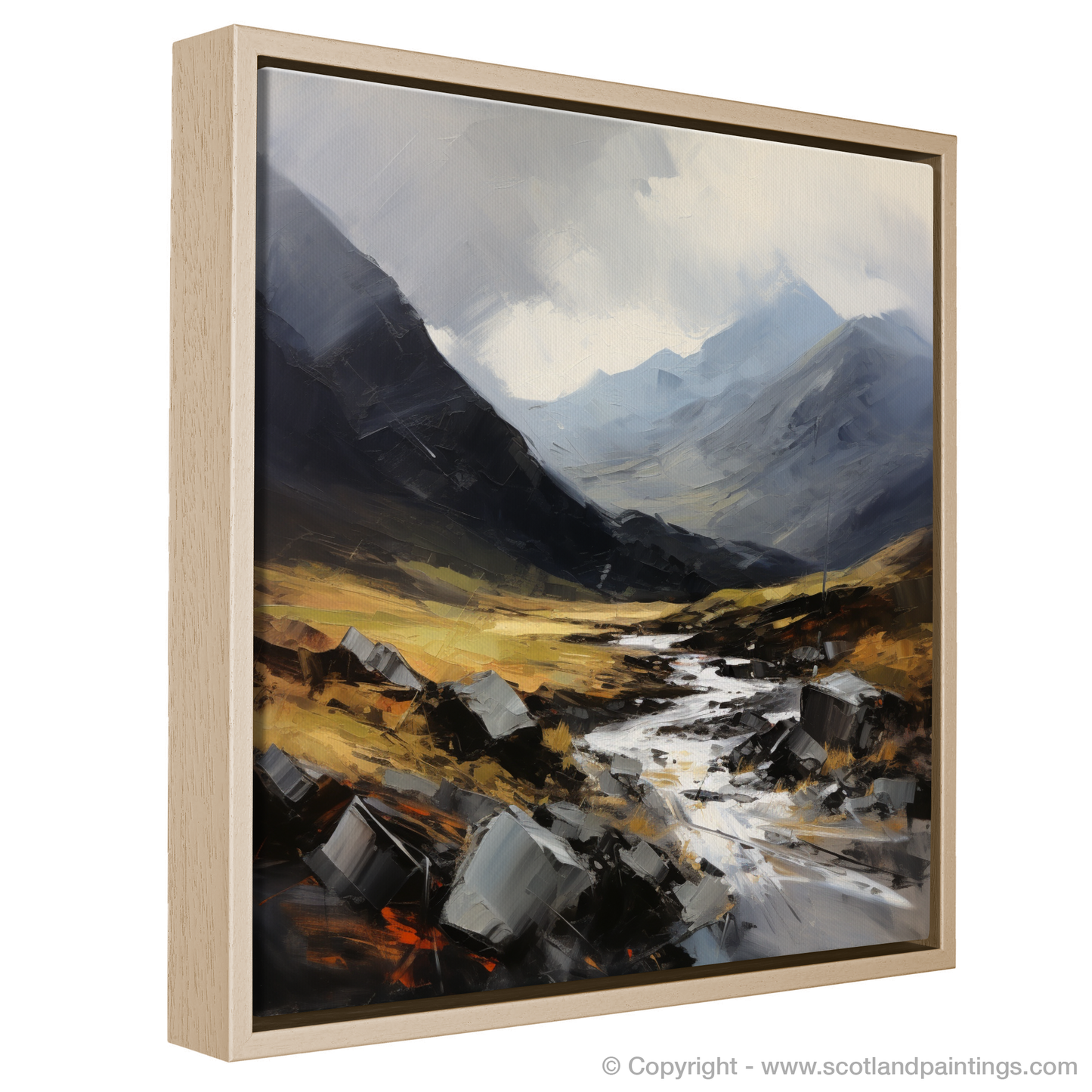 Painting and Art Print of Glen Shiel, Highlands. Majestic Rhythms of Glen Shiel.