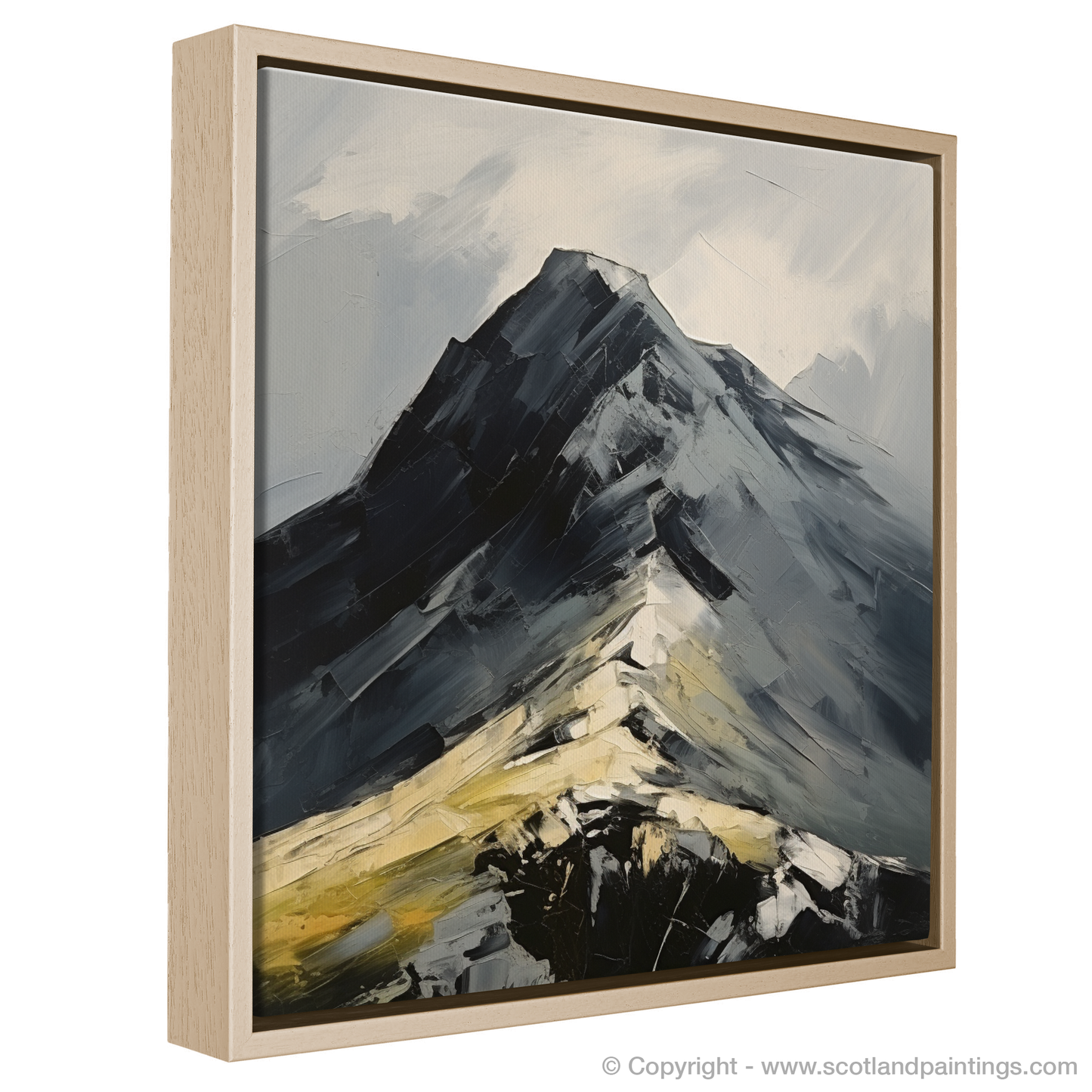 Painting and Art Print of Beinn Ìme. Beinn Ìme: An Expressionist Ode to the Scottish Highlands.