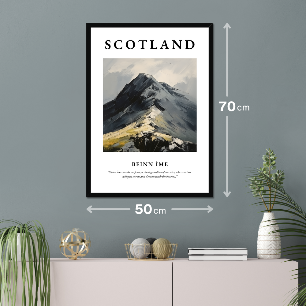 Poster of Beinn Ìme hanging on a wall