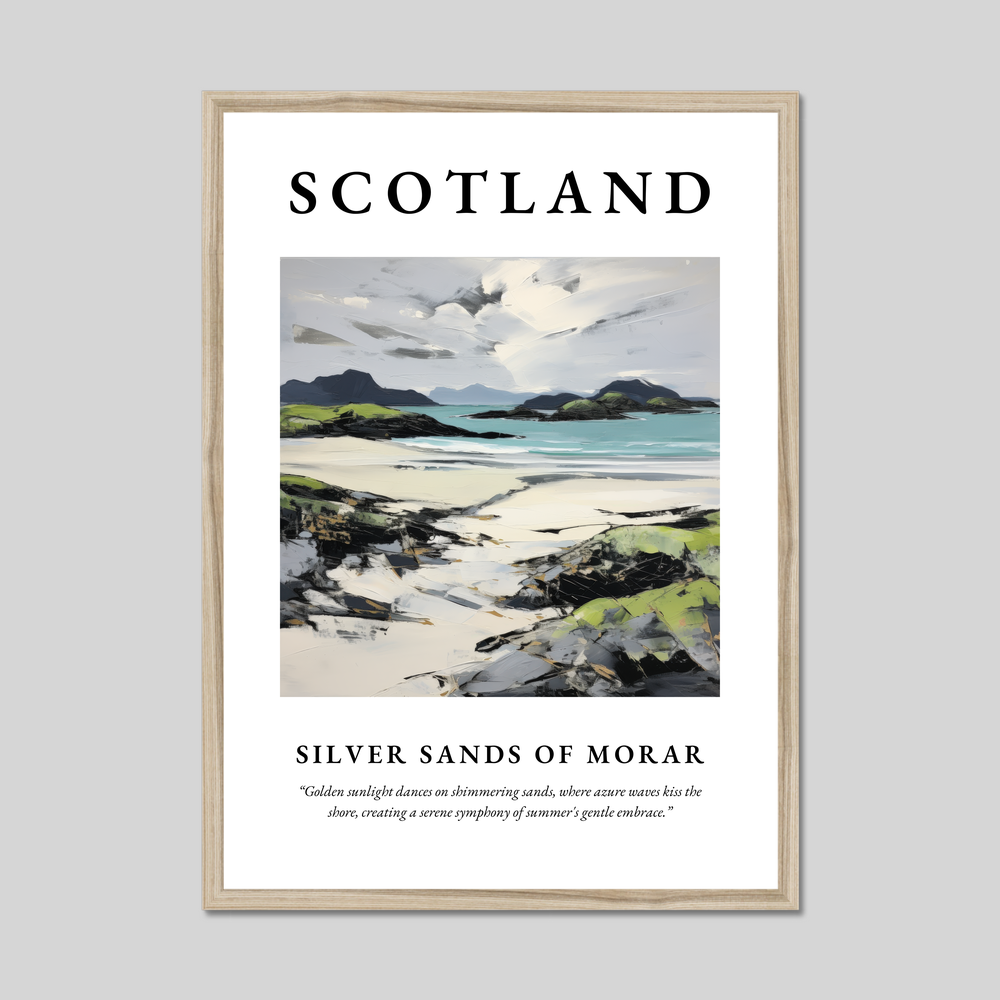 Poster in a natural frame with the word Scotland