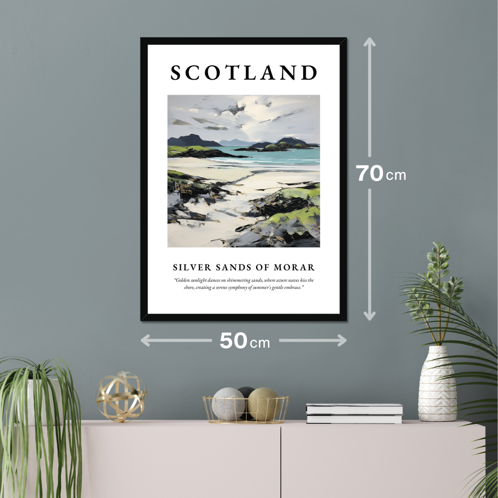 Poster of Silver Sands of Morar hanging on a wall