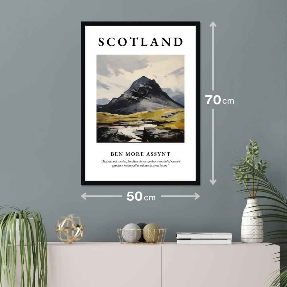 Poster of Ben More Assynt hanging on a wall