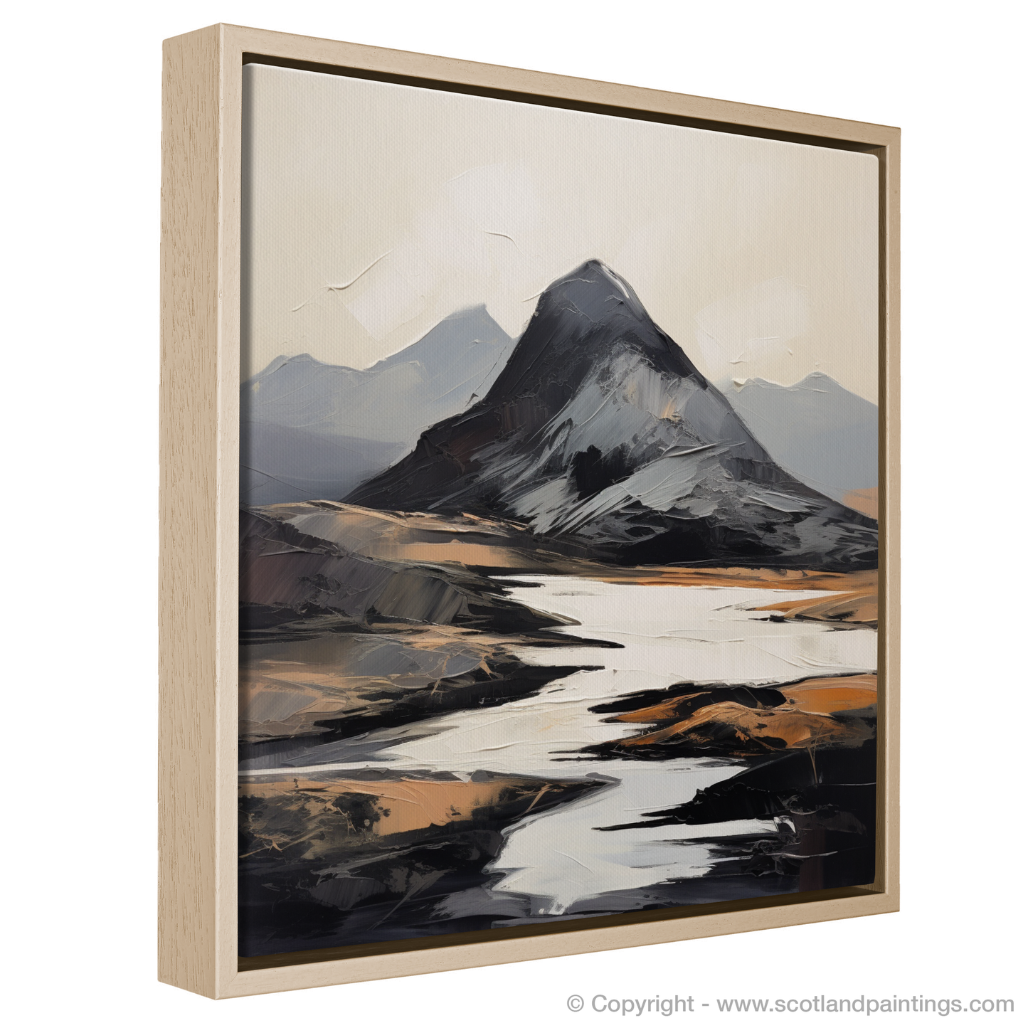 Painting and Art Print of Ben More Assynt, Sutherland entitled "Majestic Ben More Assynt: An Expressionist Homage to Scotland's Rugged Peaks".